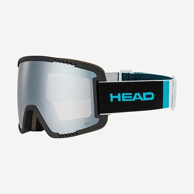 Превью Горнолыжная маска для переменной облачности Маска горнолыжная HEAD Contex Pro 5K Race + Spare Lens Black/Blue WCR/Chrome (390163)